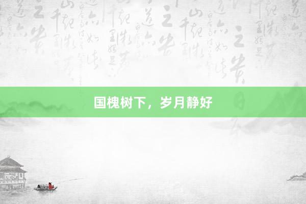 国槐树下,岁月静好